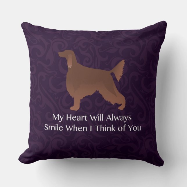 Irish Setter Thinking You Pet Memorial Hund Kissen (Vorderseite)