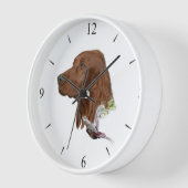 Irish Setter Uhr (Winkel)