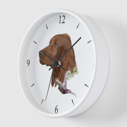 Irish Setter Uhr (Winkel)
