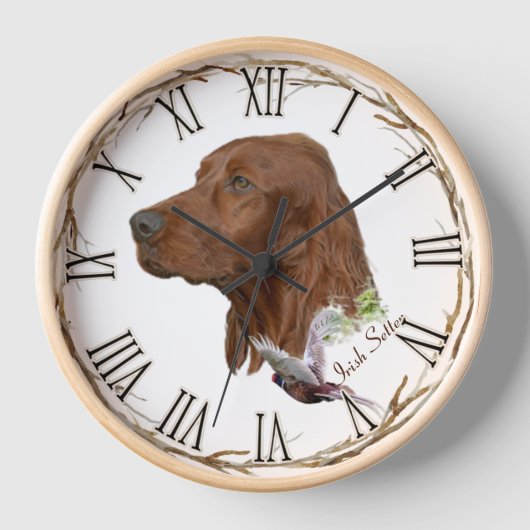 Irish Setter Uhr (Vorderseite)