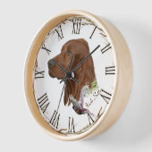 Irish Setter Uhr (Winkel)