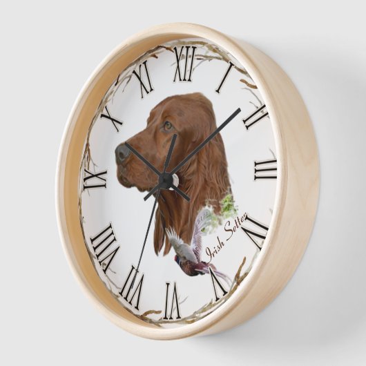 Irish Setter Uhr (Winkel)