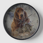 Irish Setter Uhr (Vorderseite)