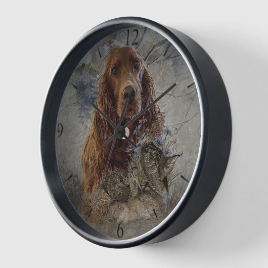 Irish Setter Uhr (Winkel)