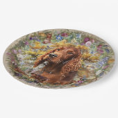 Irish Setter - Ultimate Upland Bird Dog Pappteller (Schrägansicht)