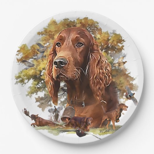 Irish Setter - Ultimate Upland Bird Dog Pappteller (Vorderseite)