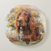 Irish Setter - Ultimate Upland Bird Dog Rundes Kissen (Vorderseite)