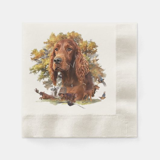 Irish Setter - Ultimate Upland Bird Dog Serviette (Vorderseite)