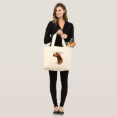 Irish Setter Vater 2 Jumbo Stoffbeutel (Vorderseite (Model))