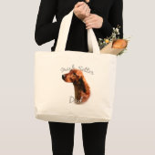 Irish Setter Vater 2 Jumbo Stoffbeutel (Vorderseite (Produkt))
