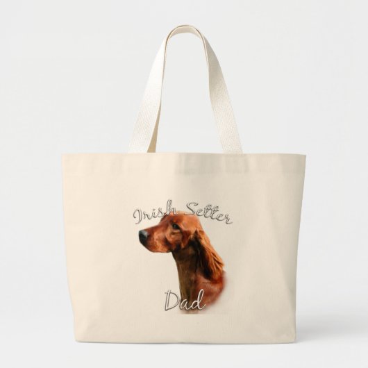 Irish Setter Vater 2 Jumbo Stoffbeutel (Vorne)