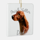 Irish Setter Vater 2 Keramikornament (Rechts)