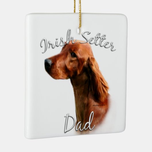 Irish Setter Vater 2 Keramikornament (Rechts)