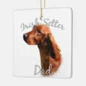 Irish Setter Vater 2 Keramikornament (Links)
