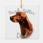 Irish Setter Vater 2 Keramikornament (Rückseite)