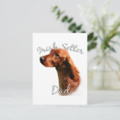 Irish Setter Vater 2 Postkarte (Stehend Vorderseite)