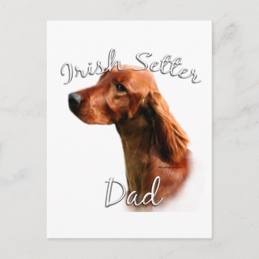 Irish Setter Vater 2 Postkarte (Vorderseite)