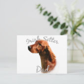 Irish Setter Vater 2 Postkarte (Stehend Vorderseite)