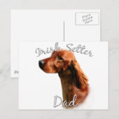 Irish Setter Vater 2 Postkarte (Vorne/Hinten)