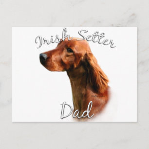 Irish Setter Vater 2 Postkarte