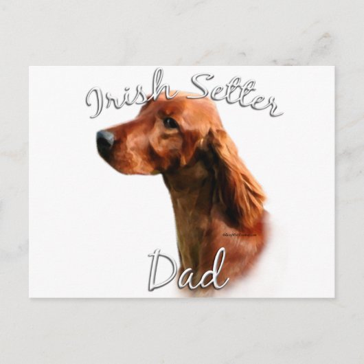Irish Setter Vater 2 Postkarte (Vorderseite)