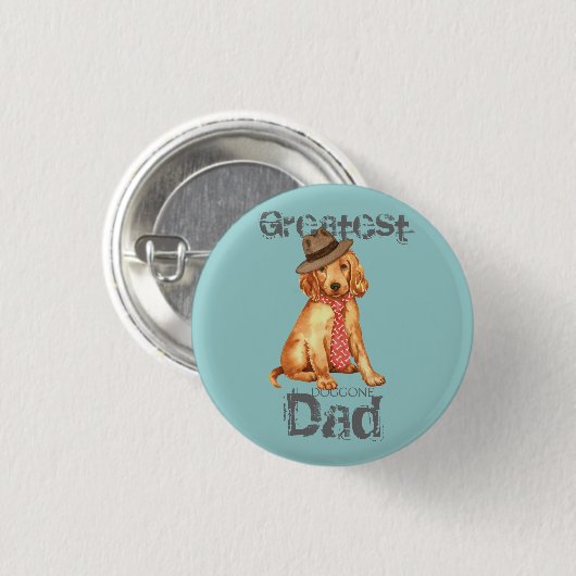 Irish Setter Vater Button (Vorne & Hinten)