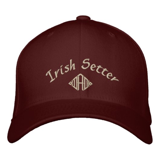 Irish Setter Vater Geschenke Bestickte Baseballkappe (Vorderseite)