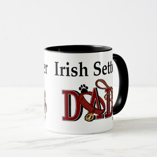 Irish Setter Vater Geschenke Tasse (VorderseiteRechts)