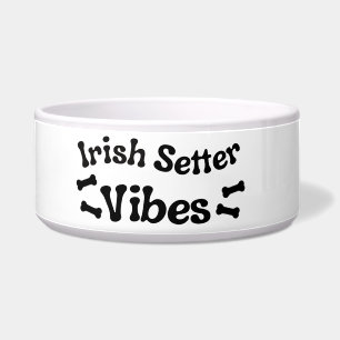 Irish Setter Vibes Keramik-Hundefutter-Schale Napf