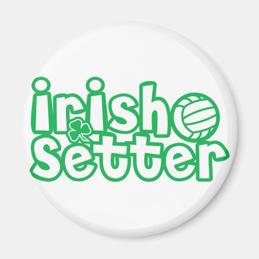 Irish Setter Volleyball Design Magnet (Vorne)