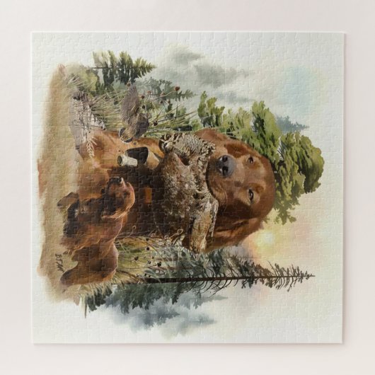 Irish Setter , Walcockjagd, Art Puzzle (Horizontal)