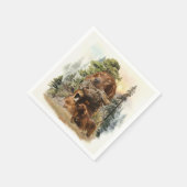 Irish Setter , Walcockjagd, Art Serviette (Ecke)