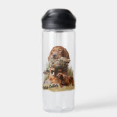Irish Setter , Walcockjagd, Art Trinkflasche (Rückseite)