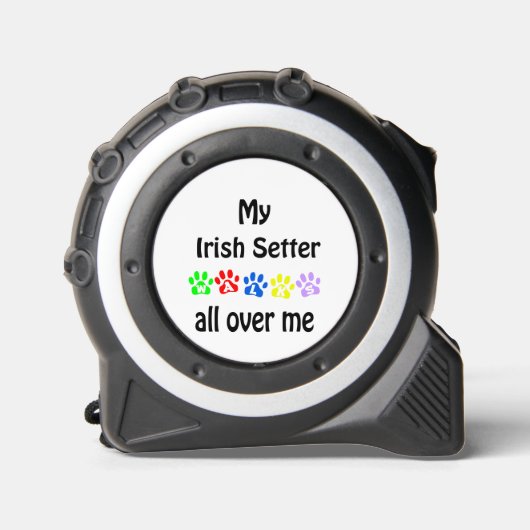Irish Setter Walks Design Maßband (Vorderseite)