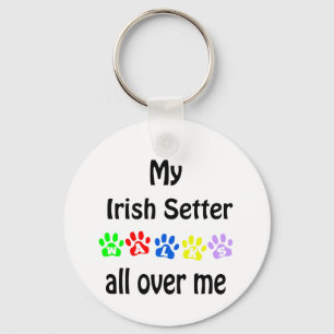 Irish Setter Walks Design Schlüsselanhänger