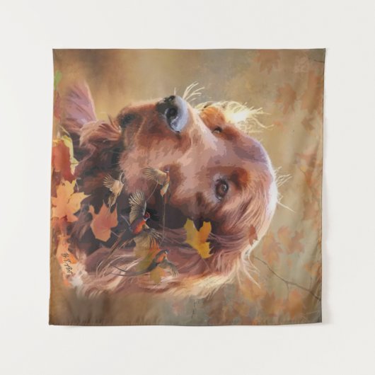 Irish Setter Wandteppich (Vorderseite (Horizontal))