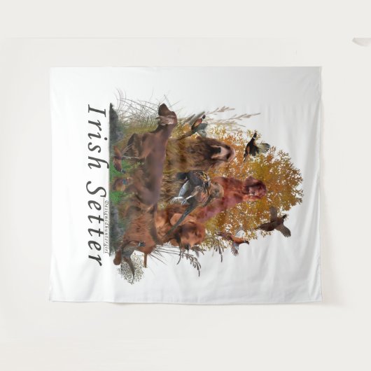 Irish Setter Wandteppich (Vorderseite (Horizontal))