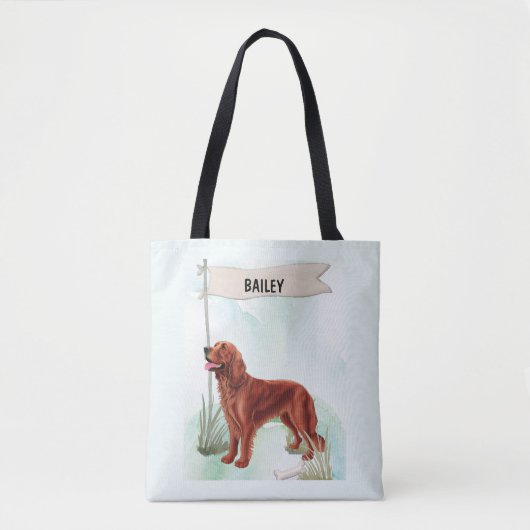 Irish Setter Wasserfarben Personalisiert Do Tasche (Vorderseite)