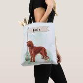 Irish Setter Wasserfarben Personalisiert Do Tasche (Von Nahem)