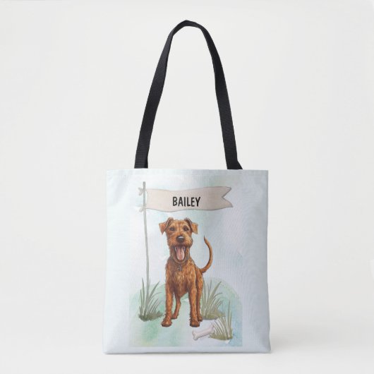 Irish Setter Wasserfarben Personalisierter Hund Tasche (Vorderseite)