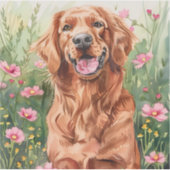 Irish Setter Watercolor-Aufkleber Aufkleber (Vorderseite)