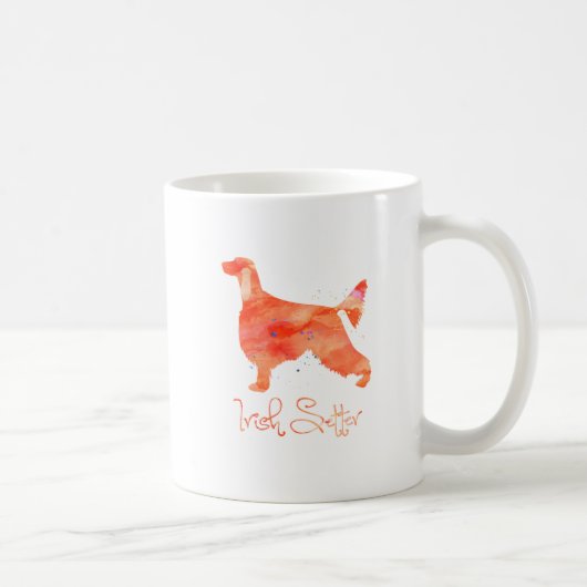 Irish Setter Watercolor Design Kaffeetasse (Rechts)
