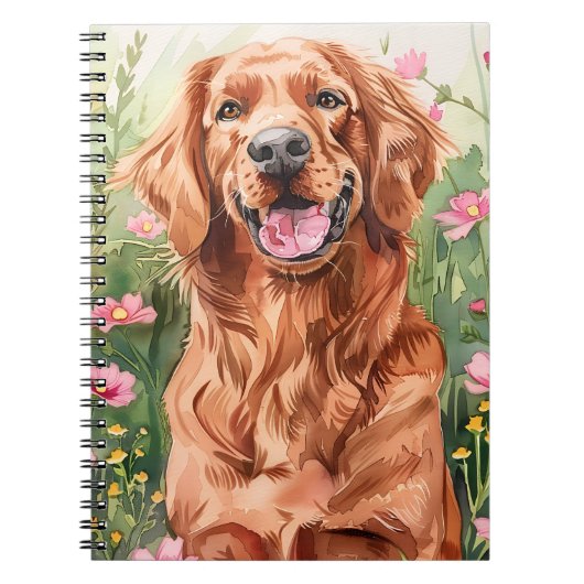 Irish Setter Watercolor Journal Notizblock (Vorderseite)