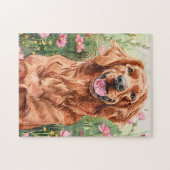 Irish Setter Watercolor Puzzle (Horizontal)