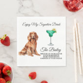 Irish Setter Wedding Signature Drink Napkins Serviette (Beispiel)