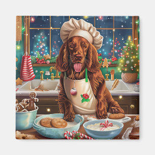Irish Setter Weihnachtsbäckerei: Festliches Weihna Magnet