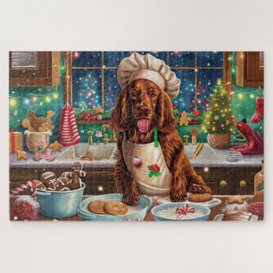 Irish Setter Weihnachtsbäckerei: Festliches Weihna Puzzle