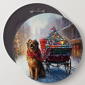 Irish Setter Weihnachtsfeiertag Button (Vorne & Hinten)