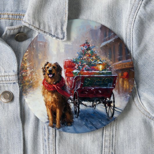 Irish Setter Weihnachtsfeiertag Button (Beispiel)