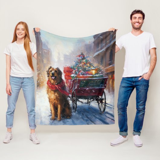 Irish Setter Weihnachtsfeiertag Fleecedecke (Beispiel)